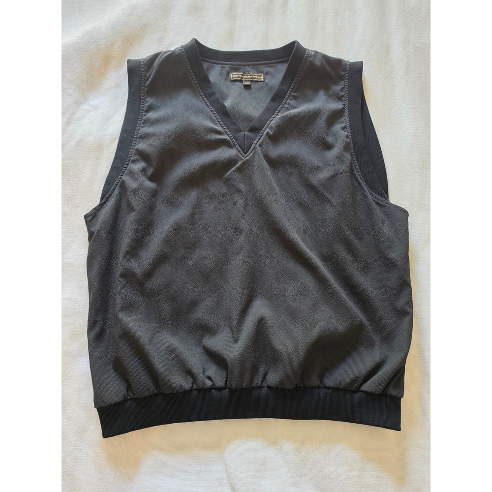 Sun Mountain Sports Mens Black V-Neck Golf Wind Vest Size Large